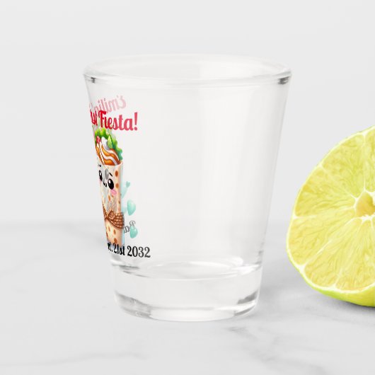 Fiesta Shot Glass Burritos Bachelorette Custom Schnapsglas (Rechts)