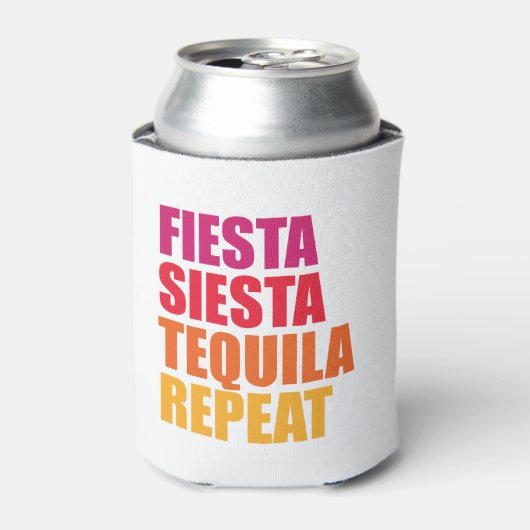 Fiesta, Siesta, Tequila Bachelorette Dosenkühler (Kanne Vorderseite)
