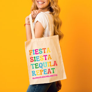 Fiesta Siesta Tequila Repeat Bachelorette Tragetasche