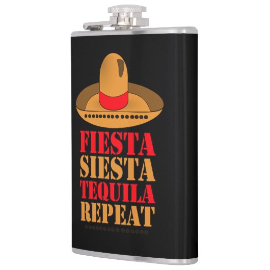 Fiesta Siesta Tequila Repeat Flachmann (Links)