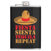Fiesta Siesta Tequila Repeat Flachmann (Vorderseite)