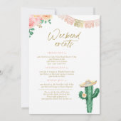 Fiesta Siesta Tequila Repeat Junggeselinnen-Abschi Einladung (Rückseite)