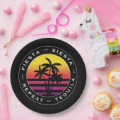 Fiesta Siesta Tequila Repeat Junggeselinnen-Abschi Pappteller (Party)