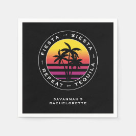 Fiesta Siesta Tequila Repeat Junggeselinnen-Abschi Serviette