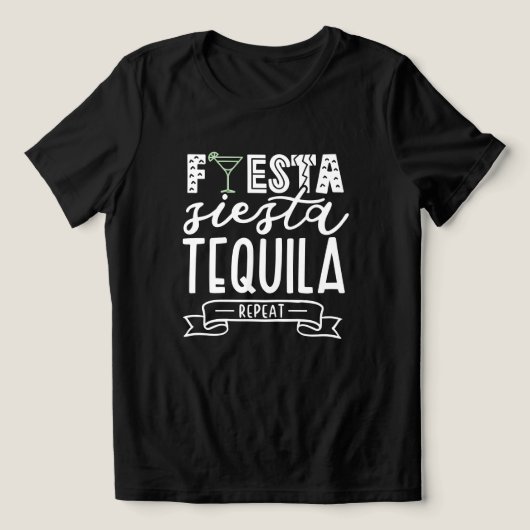 Fiesta Siesta Tequila Repeat Junggesellinnen-Absch Tri-Blend Shirt (Design Vorderseite)
