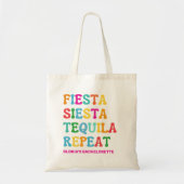 Fiesta Siesta Tequila Wiederholung Junggesellinnen Tragetasche (Vorne)
