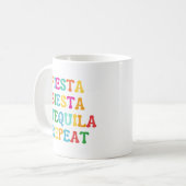 Fiesta Siesta Tequila Wiederholung Kaffeetasse (Vorderseite Links)