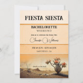 Fiesta Siesta Terra Cotta Bachelorette Einladung (Vorderseite)