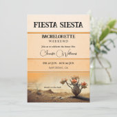 Fiesta Siesta Terra Cotta Bachelorette Einladung (Stehend Vorderseite)