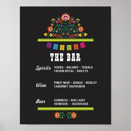 Fiesta Signieren Sie den Bar Party Event Polterabe Poster (Vorne)