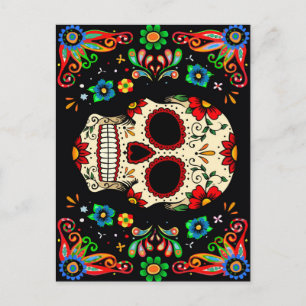 Fiesta Skull Postkarte
