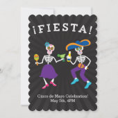 Fiesta Skulls Party Einladung (Vorderseite)