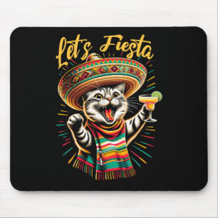 Fiesta Sombrero Cat Cinco De Mayo Fu Mousepad