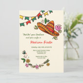 Fiesta Sombrero Einladung (Stehend Vorderseite)