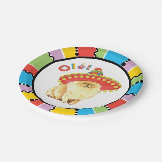 Fiesta-Spitz Pappteller (Schrägansicht)