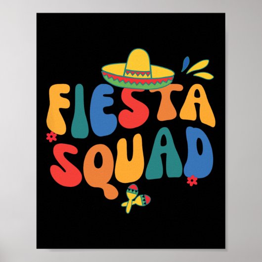 Fiesta Squad Cinco De Mayo Let's Fiesta Mexican Fa Poster (Vorne)