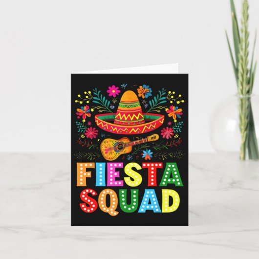 Fiesta Squad Cinco De Mayo Let's Fiesta Mexican Me Karte (Vorderseite)