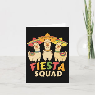 Fiesta Squad Cinco De Mayo Llama Let's Fiesta Mexi Karte