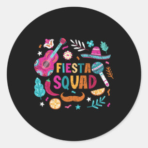 Fiesta Squad Cinco De Mayo Mexican Party Matching Runder Aufkleber