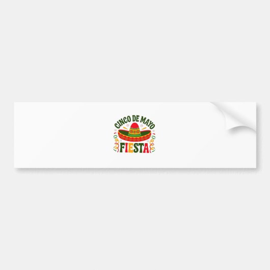 Fiesta Squad Cinco De Mayo Mexican Sombrero Autoaufkleber (Vorne)