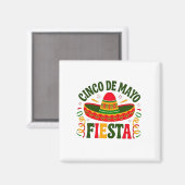 Fiesta Squad Cinco De Mayo Mexican Sombrero Magnet (Vorderseite/Rückseite)