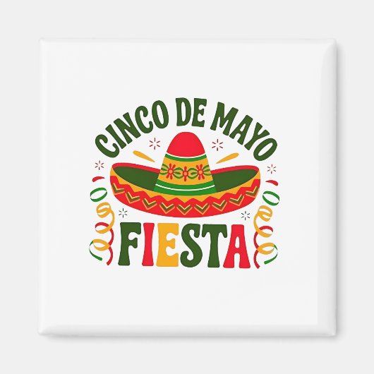 Fiesta Squad Cinco De Mayo Mexican Sombrero Magnet (Vorne)