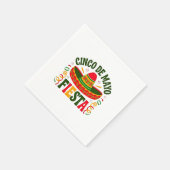 Fiesta Squad Cinco De Mayo Mexican Sombrero Serviette (Ecke)
