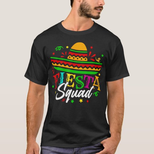 Fiesta Squad Cinco De Mayo Mexican T-Shirt (Vorderseite)