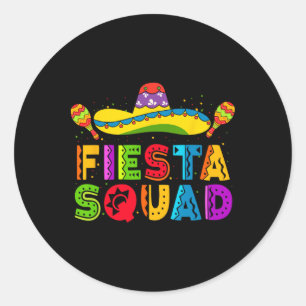 Fiesta Squad Cinco De Mayo Party Familie Matching Runder Aufkleber