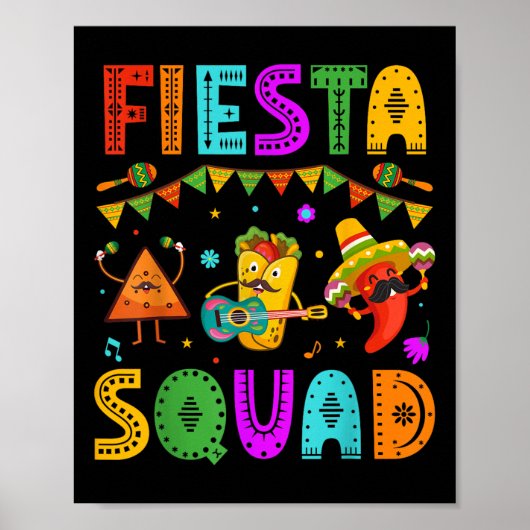 Fiesta Squad Cinco De Mayo Party Poster (Vorne)