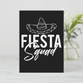Fiesta Squad Fiesta Junggeselinnen-Abschied Shirts Dankeskarte (Stehend Vorderseite)