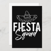 Fiesta Squad Fiesta Junggeselinnen-Abschied Shirts Dankeskarte (Vorne/Hinten)