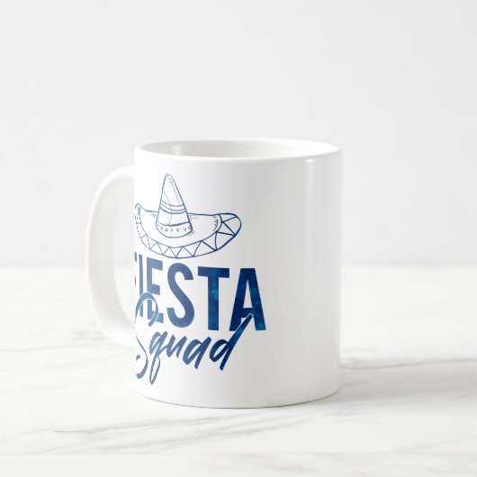 Fiesta Squad Fiesta Junggeselinnen-Abschied Shirts Kaffeetasse (Vorderseite Links)