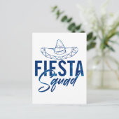 Fiesta Squad Fiesta Junggeselinnen-Abschied Shirts Postkarte (Stehend Vorderseite)