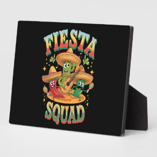 Fiesta Squad Funny Cinco De Mayo Mexikanisches Par Fotoplatte