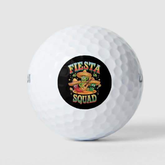 Fiesta Squad Funny Cinco De Mayo Mexikanisches Par Golfball (Vorderseite)