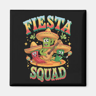 Fiesta Squad Funny Cinco De Mayo Mexikanisches Par Magnet