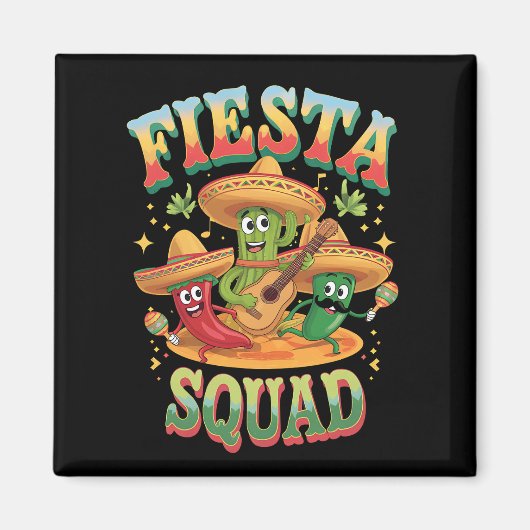 Fiesta Squad Funny Cinco De Mayo Mexikanisches Par Magnet (Vorne)