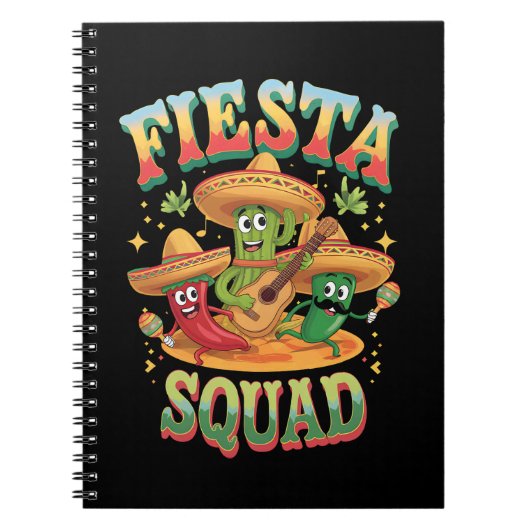 Fiesta Squad Funny Cinco De Mayo Mexikanisches Par Notizblock (Vorderseite)