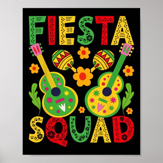 Fiesta Squad Matching Cinco De Mayo Party Poster (Vorne)