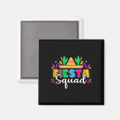 Fiesta Squad Mexican Party Cinco De Mayo Magnet (Vorderseite/Rückseite)