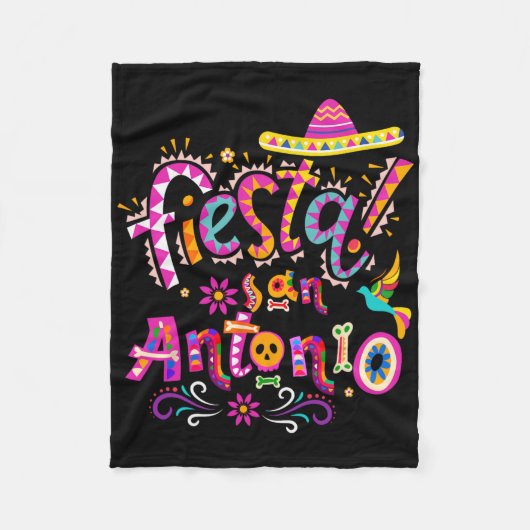 Fiesta Squad San Antonio Texas Cinco De Mayo Lasse Fleecedecke (Vorderseite)
