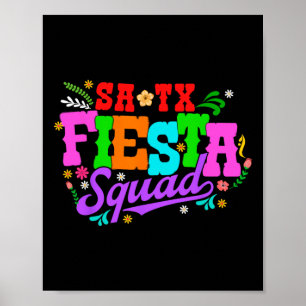 Fiesta Squad San Antonio Texas Cinco De Mayo Lasse Poster