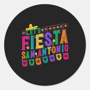 Fiesta Squad San Antonio Texas Cinco De Mayo Lasse Runder Aufkleber
