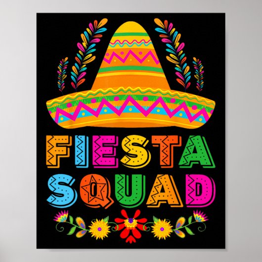 Fiesta Squad Tacos Mexican Party Fiesta Squad Cinc Poster (Vorne)