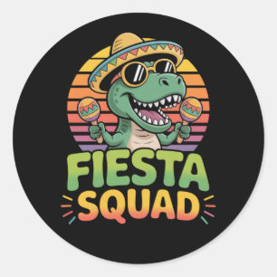 Fiesta-Stimmung Cinco de Mayo – Mexiko feiern Runder Aufkleber