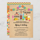 Fiesta Stock die Bar Einladung Paare Dusche (Vorne/Hinten)