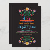 Fiesta Stock Die Bar Mexico Paare Einladung (Vorne/Hinten)