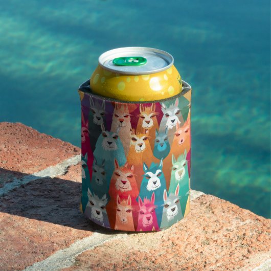 Fiesta Stubby Holder, Regenbogen Llama Dosenkühler (In Situ Pool)