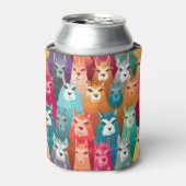 Fiesta Stubby Holder, Regenbogen Llama Dosenkühler (Kanne Vorderseite)